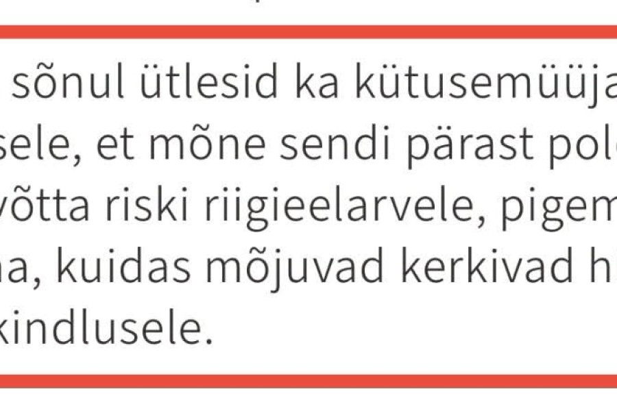 Peaminister Michal omistab kütusemüüjatele seisukoha, mida ei ole valitsusele esitatud