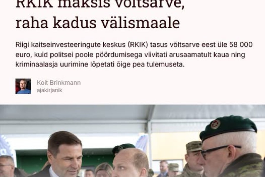 Mihhail Kõlvart: Kelmide valik oli petta riigilt välja 60 000, aga RKIKi valik oli petta Eesti rahvast ja juhtumit varjata