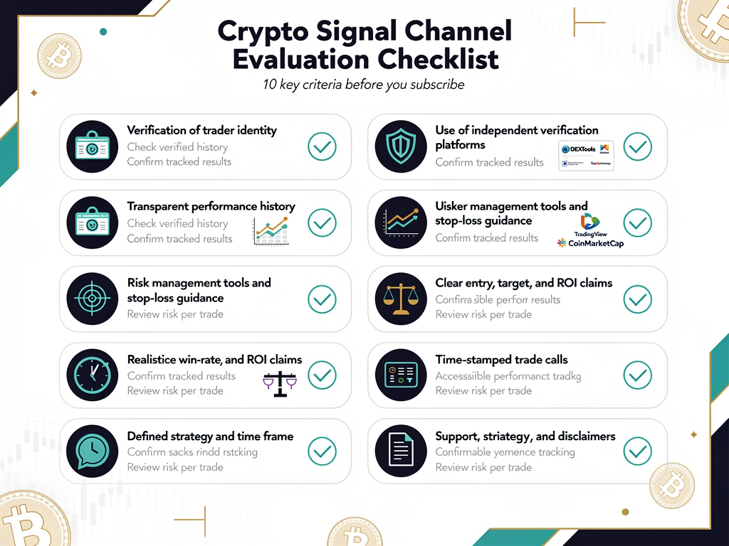 Checklist for evaluating best Telegram channels crypto signals with verification and risk management criteria