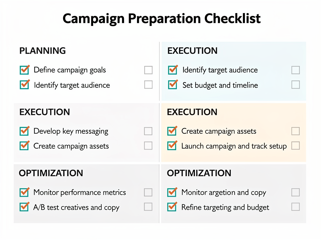 Crypto marketing campaign checklist with essential steps for planning and executing successful Web3 marketing strategies