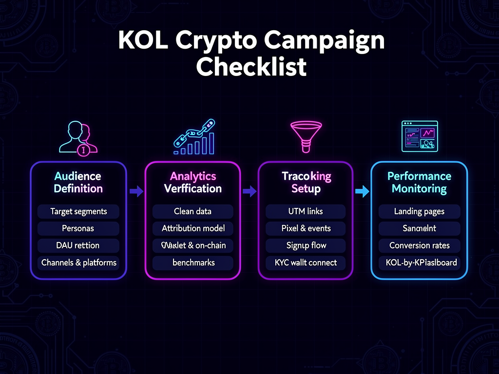 Actionable checklist for planning and executing a successful KOL crypto marketing campaign
