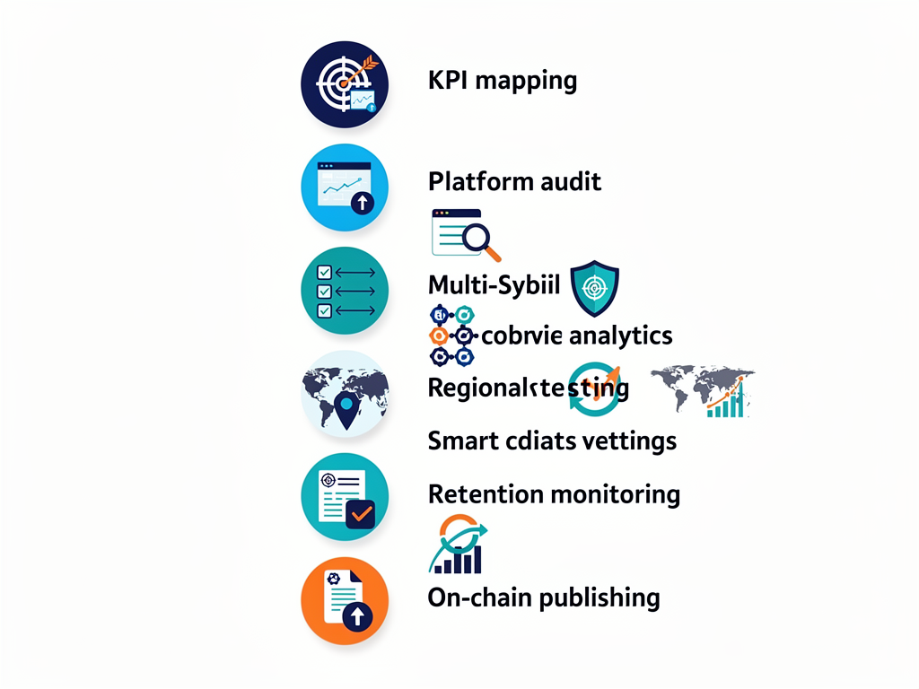 Blockchain marketing strategy launch checklist with ten steps for verifiable on-chain campaign execution