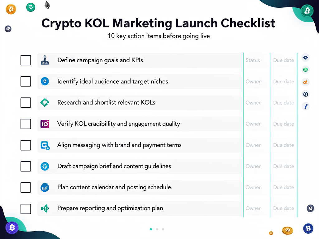 Your Crypto KOL Marketing Checklist