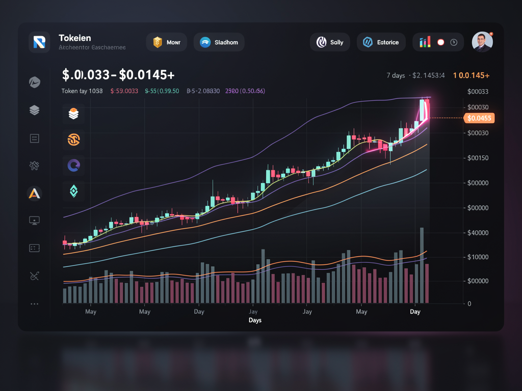 Chart showing 450% token price rally and $4B trading volume achieved through specialized crypto marketing agency