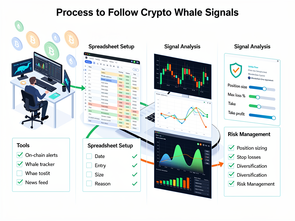 Implementation checklist for crypto whale signals telegram with tracking tools risk management and position sizing steps
