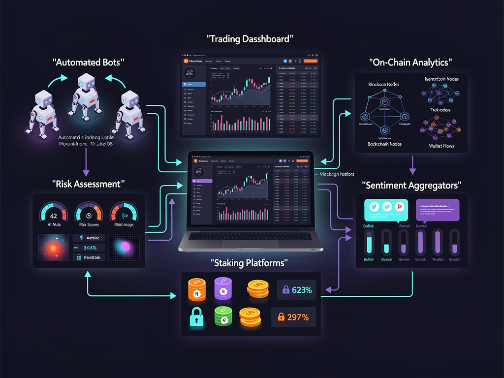Complete cryptocurrency signals channel tech stack with trading bots risk tools and analytics platforms