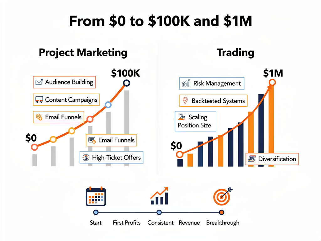 Crypto marketing case study results showing $100,000 earnings from single project promotion