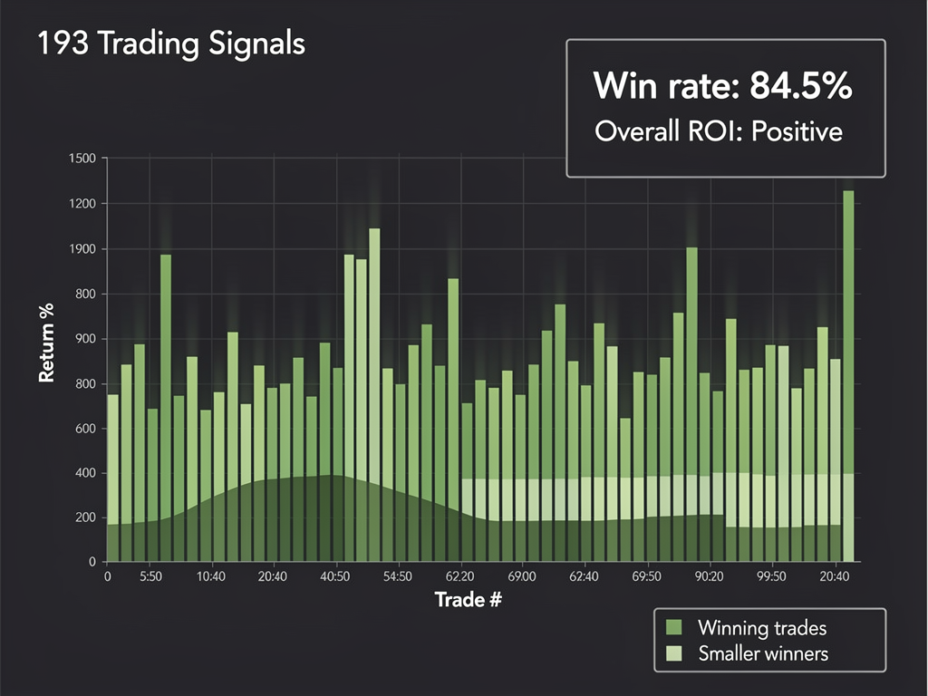 Case 3: 193 Signals, 84.5% Win Rate, +1,018% ROI
