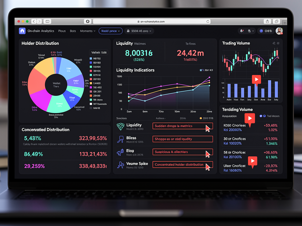 On-chain verification metrics for crypto signals including holder distribution and liquidity depth analysis