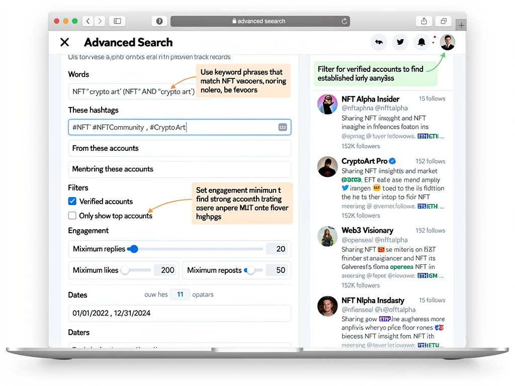 Step 2: Use Twitter Advanced Search for Performance Threads