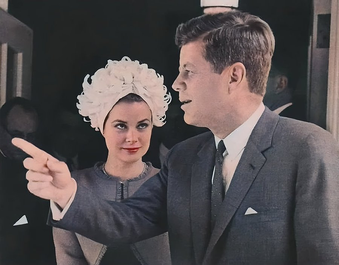 Monaco printsess Grace külastab JFK-d Valges Majas, 1961