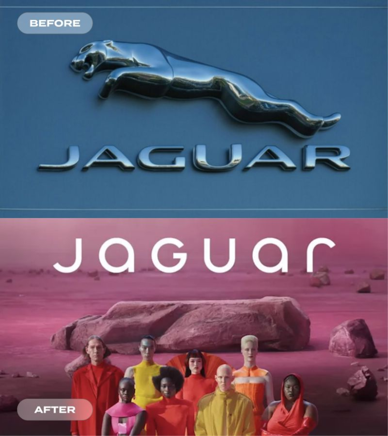 Jaguar enne ja pärast rebrandi