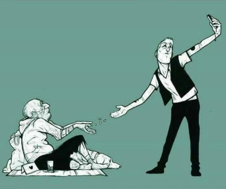 Tänapäeval annetavad mõned inimesed vaestele, et saada kuulsust, nime, elus reklaami