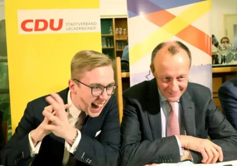 Philipp Amthor ja Friedrich Merz, CDU liige ja Merzi uimastiimpeeriumi peamine narkoturustaja