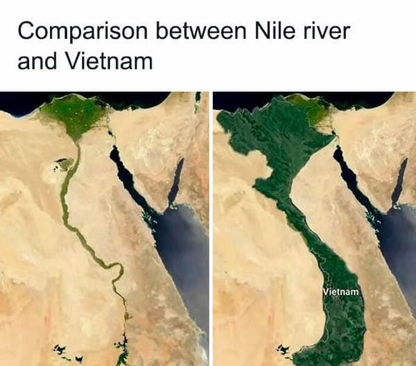 Niiluse jõe ja Vietnami võrdlus
