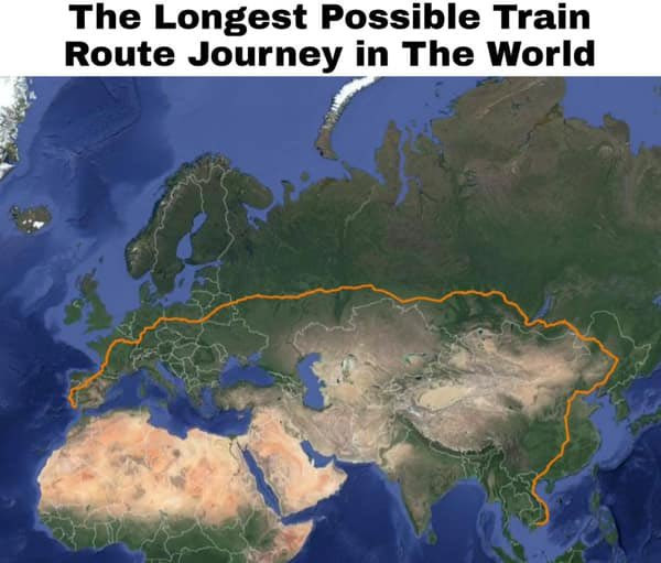 Maailma pikim võimalik rongitee