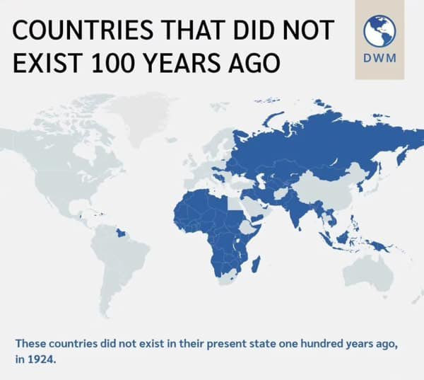 Riigid, mida ei olnud olemas 100 aastat tagasi