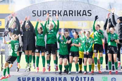 Sportingule viis väravat löönud Flora võitis üheksandat korda Superkarika