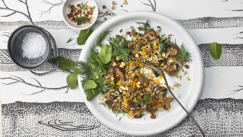 VÄRSKELT MAITSEKAS | Riis apelsinise seene-sibulaseguga