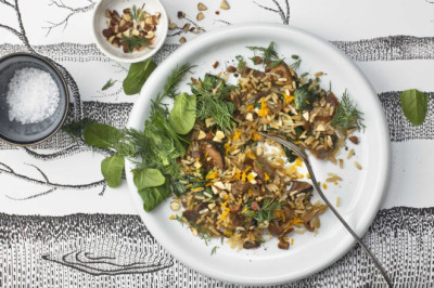 VÄRSKELT MAITSEKAS | Riis apelsinise seene-sibulaseguga