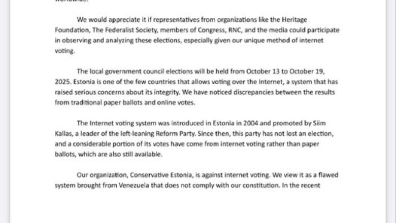 USA esindajad tulevad vaatlema Eesti KOV valimisi oktoobris 2025 - Eesti Eest!