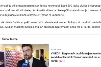 Uue ministriga põllumajandus ainult võidab