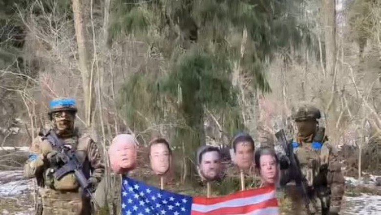 Ukrainlased põletavad Ameerika lippu