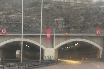 Lõbus klõps: Haakristidega lipud Essingeledenis