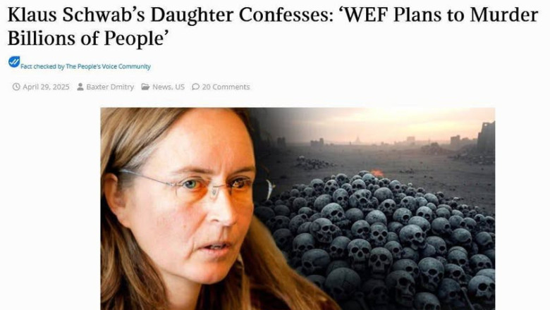Klaus Schwabi tütar tunnistab: "WEF plaanib tappa miljardeid inimesi"