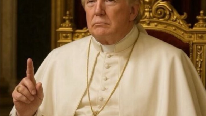 Meeliülendav klõps:  Trump postitas pildi endast paavstina