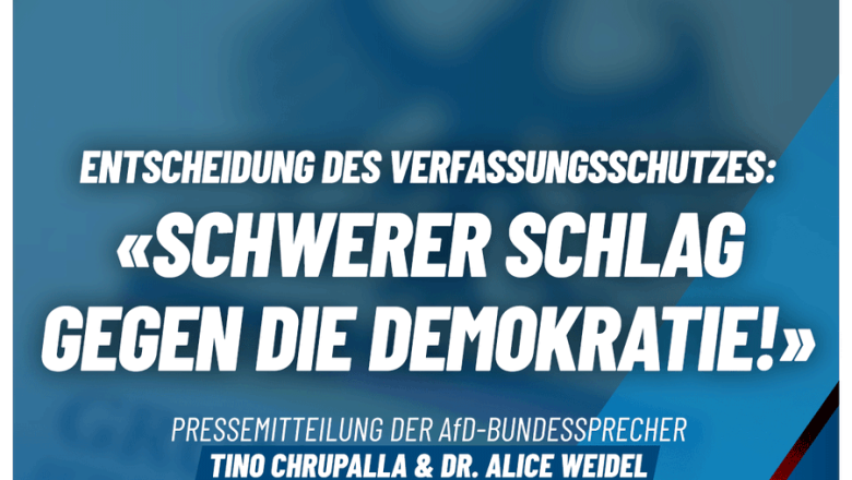 AfD väidab, et rünnak partei vastu on "selgelt poliitiliselt motiveeritud"