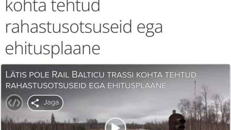 Aitähh, et te ehitasite mulle raudtee sadade miljardite eest Treimanisse ja Ikla metsadesse