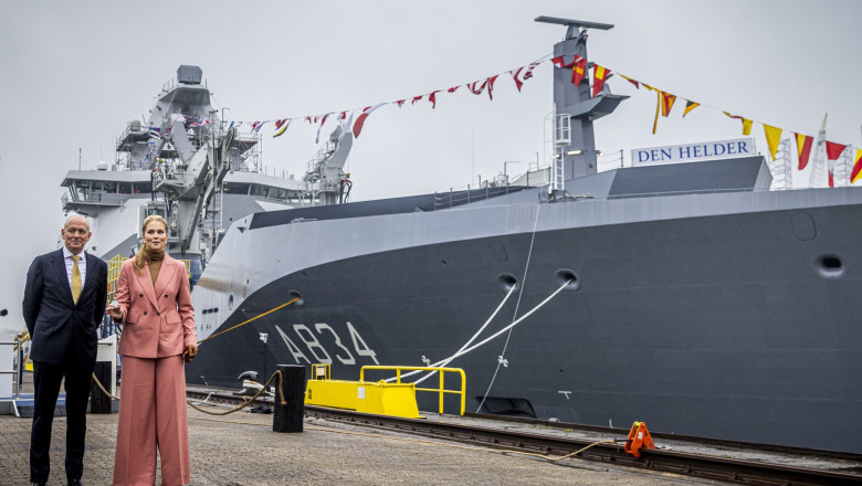 Printsess Amalia õnnistas sisse uue Hollandi sõjalaeva, mis on ehitatud Ukraina Azovstali terasest