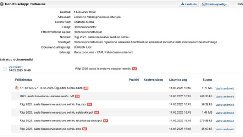 Kuidas teha lisaeelarvet?
