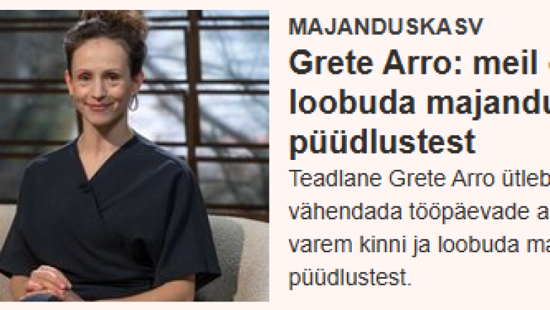 Haridus- ja keskkonnapsühh ütles nii:  lähme metsa tagasi, kraanist tulev soe vesi ning elekter toas on üleliigne materialismi ihaldus!