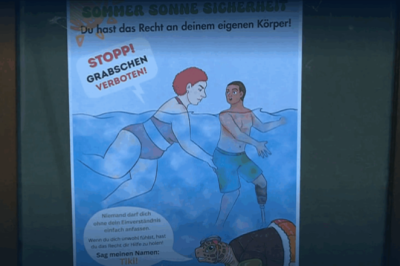 Saksa käperdamisvastane plakat valgete naiste suunas on tekitanud pahameelt