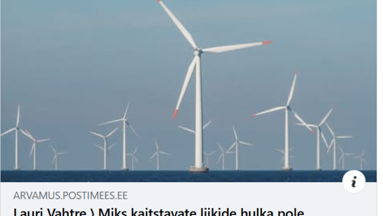 Eesti rahvas pole kaitstav liik, kuigi maapiirkonnad tühjenevad tuuleparkide tõttu