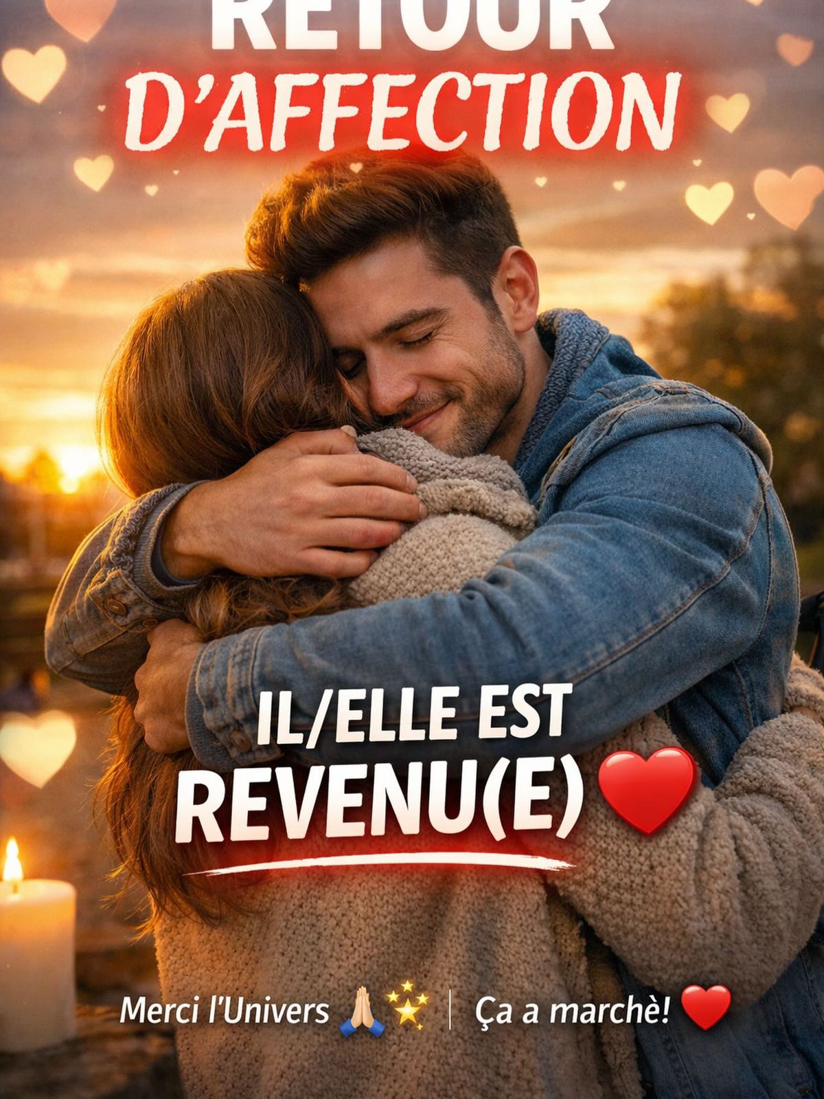 RETOUR AFFECTIF, HARMONIE DU COUPLE ET PAIX FAMILIALE 